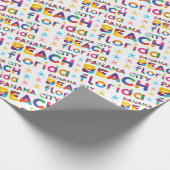 Papier Cadeau Panama City Beach, Floride. Motif de texte coloré (Coin)