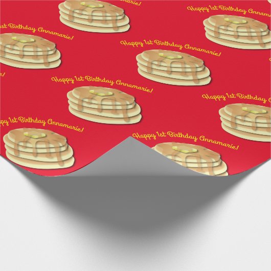 Papier Cadeau Pancake Anniversaire Fête Flapjack Cute Enfants (Coin)