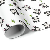 Papier Cadeau Panda (Coin rond)