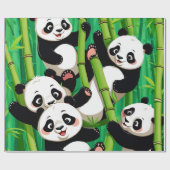 Papier Cadeau Panda Bambou (Plat)