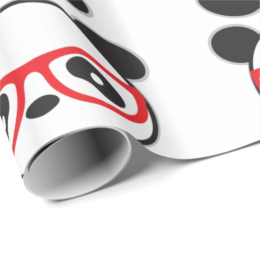 Papier cadeau Panda Bear (Coin rond)