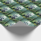 Papier Cadeau Panda Bear Lecture d'une carte d'anniversaire (Coin)
