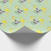 Papier Cadeau Panda bébé et étoiles (Coin)