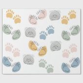 Papier Cadeau Panda Cartoon Kids Baby Wrapy Papier (Plat)