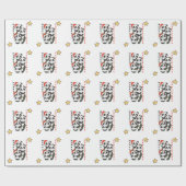 Papier Cadeau Panda Christmas Tree Animaux de Noël Pandas (Plat)