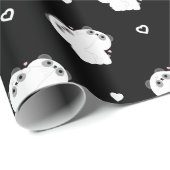 Papier Cadeau Panda Couple (Coin rond)