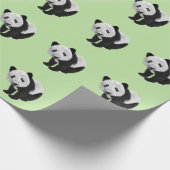 Papier Cadeau Panda Cub Green (Coin)