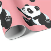 Papier Cadeau panda de dessin animé (Coin rond)