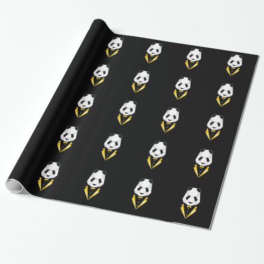 Papier Cadeau Panda de luxe (Déroulé)