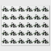 Papier Cadeau Panda en pleine croissance (Plat)