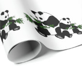 Papier Cadeau Panda en pleine croissance (Coin rond)