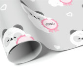 Papier Cadeau Panda Épuisé Certifié (Coin rond)