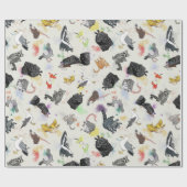 Papier Cadeau Panda et amis des ordures (Plat)