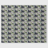 Papier Cadeau Panda Géant Amical (Plat)