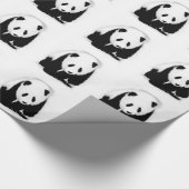Papier cadeau Panda noir et blanc (Coin)