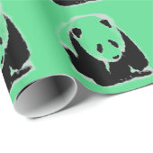 Papier Cadeau Panda Pop Art (Coin rond)