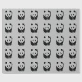 Papier Cadeau Panda Pop Art Noir & Blanc (Plat)