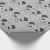 Papier Cadeau Panda Porte Face Sur La Vague Motif (Coin)