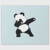 Papier Cadeau Panda qui dab, Panda drôle danse dab (Plat)