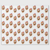 Papier Cadeau Panda rouge Animaux d'hiver Pandas rouge enveloppe (Plat)