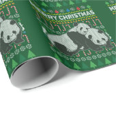 Papier Cadeau Panda Ugly Christmas Sweat Wildlife Series (Coin rond)