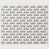 Papier Cadeau Pandas de Noël (Plat)