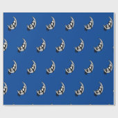 Papier Cadeau Pandas Sur La Lune (Plat)