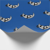 Papier Cadeau Pandas Sur La Lune (Coin)