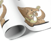 Papier Cadeau Pangolin en mandoline (Coin rond)