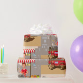 Papier Cadeau Panier alimentaire