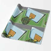 Papier Cadeau Panier De Basketball Sports Backboard Et Net (Déroulé)