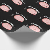 Papier Cadeau Panier de cerveau amusant Anatomie Pun foncé BG (Coin)