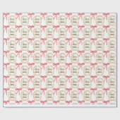 Papier Cadeau Panier de champagne de Noël en aquarelle (Plat)