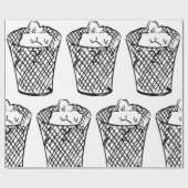 Papier Cadeau Panier de déchets (Plat)