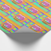 Papier Cadeau Panier de Pâques et d'Oeufs inspirés de l'Afrique (Coin)