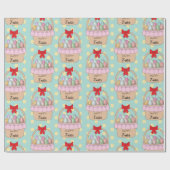 Papier Cadeau Panier de Pâques et oeufs de Pâques Pastel (Plat)