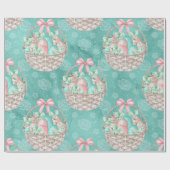 Papier Cadeau Panier de Pâques mignon (Plat)