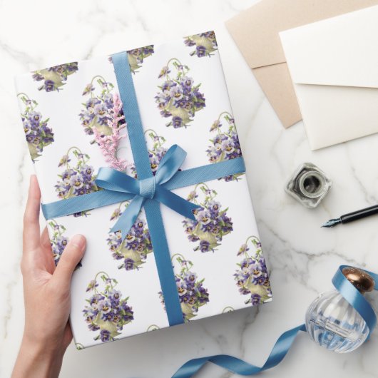Papier Cadeau Panier en blanc (Cadeaux)