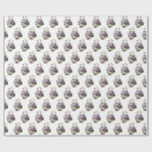 Papier Cadeau Panier en blanc (Plat)