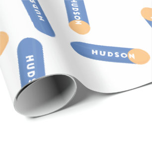 Papier Cadeau Panier en mousse avec nom design personnalisé