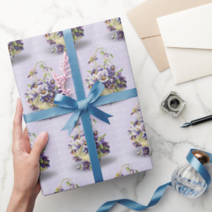 Papier Cadeau Panier en purple