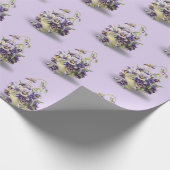 Papier Cadeau Panier Pansé Sur Violet (Coin)