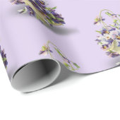 Papier Cadeau Panier Pansé Sur Violet (Coin rond)