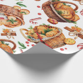 Papier Cadeau Paniers biscuits de Noël (Coin)