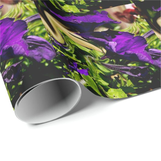 Papier Cadeau Panique violette (Coin rond)