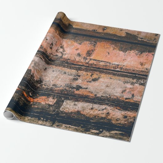 Papier Cadeau Panneau Brown et orange (Déroulé)