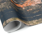 Papier Cadeau Panneau Brown et orange (Coin rond)