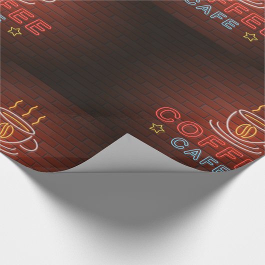 Papier Cadeau Panneau café Neon (Coin)