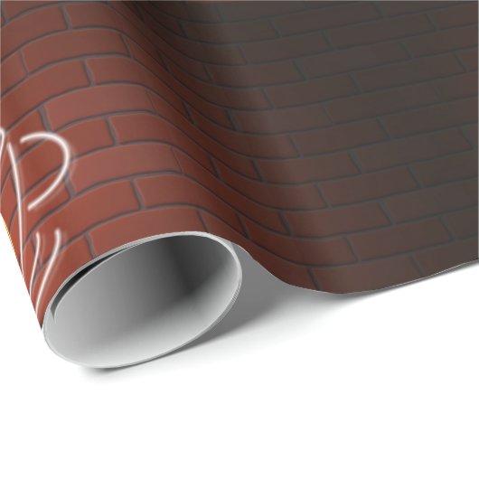 Papier Cadeau Panneau café Neon (Coin rond)