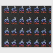 Papier Cadeau Panneau Café Sur Neon (Plat)